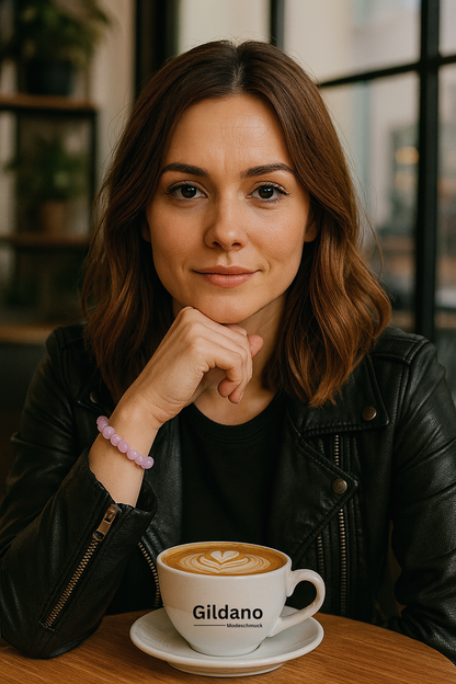 Natürlicher Rosa-Kristall Armband