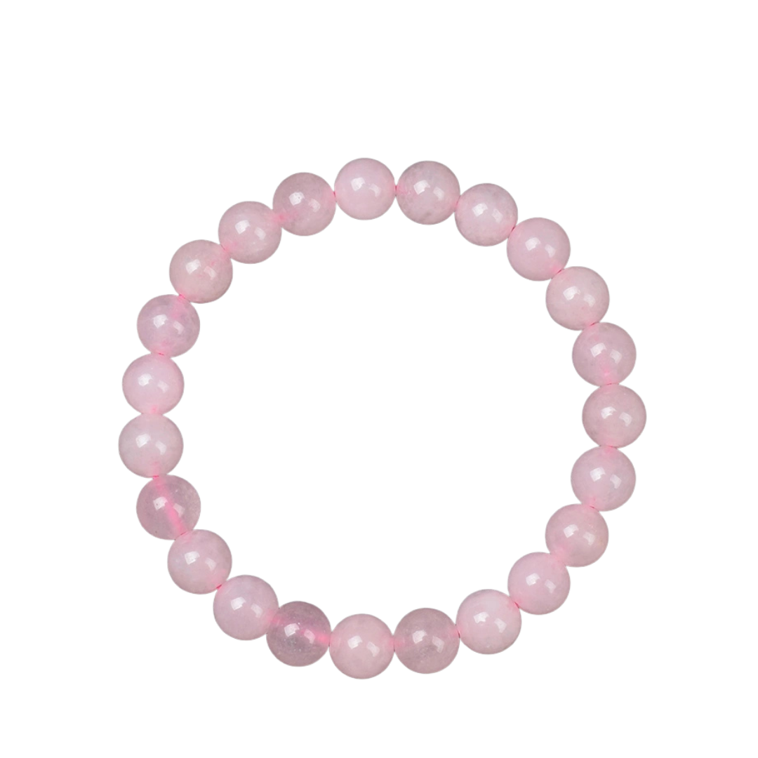Natürlicher Rosa-Kristall Armband