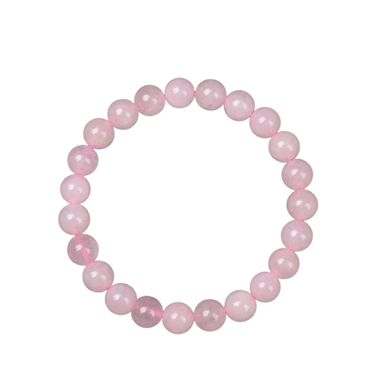 Natürlicher Rosa-Kristall Armband
