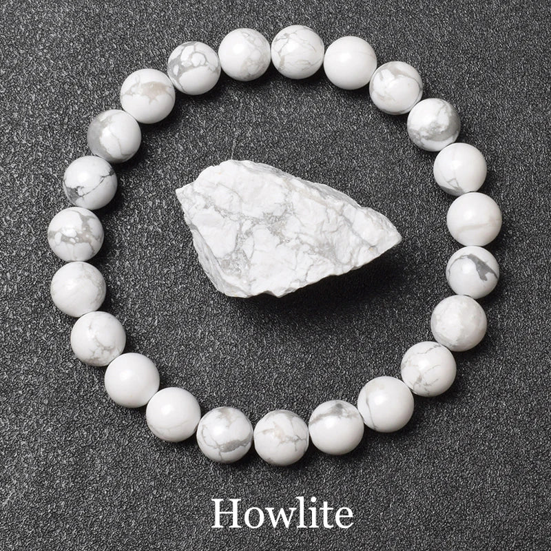 Natürlicher Howlite Armband