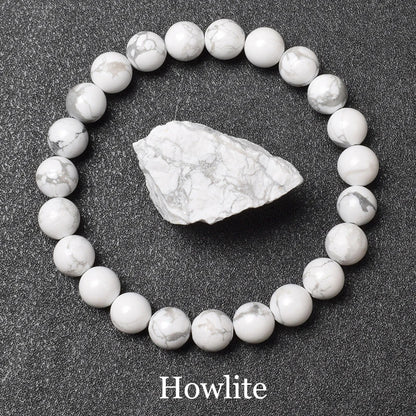 Natürlicher Howlite Armband